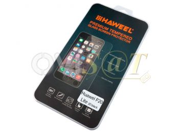 Protector de pantalla de cristal templado de 0.30mm 3D con marco de color negro para Huawei P20 Lite, en blister